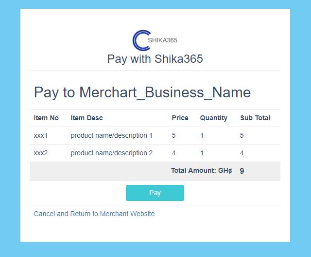 Multiple Item Invoice Example